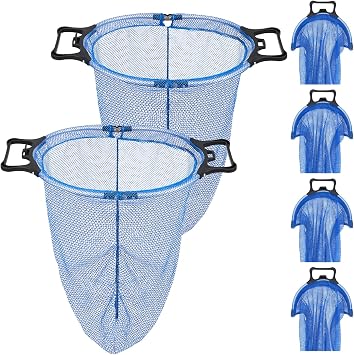 VioraWhite 6 Pcs Lobster Clam Diving Chum Bags for Saltwater Fishing Mesh Dive Bag with Handle Lock for Fishing Clamming Diving Snorkeling Scalloping Blue