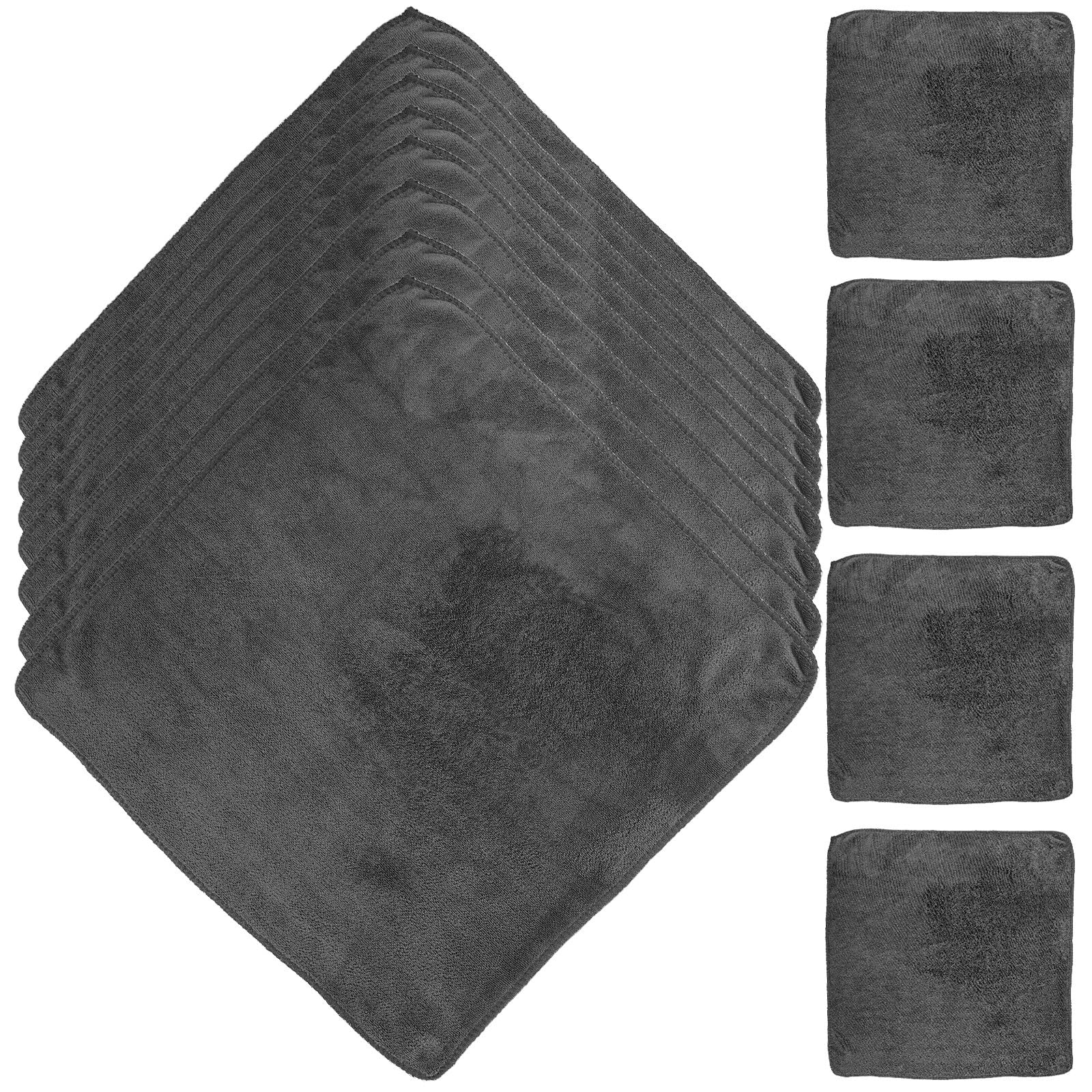 Paños de Microfibra para Limpieza Alta Absorción de Agua, Diseño Multifuncional, Paquete de 12 Unidades, Ideales para Lavar el Coche y Uso en Cocina