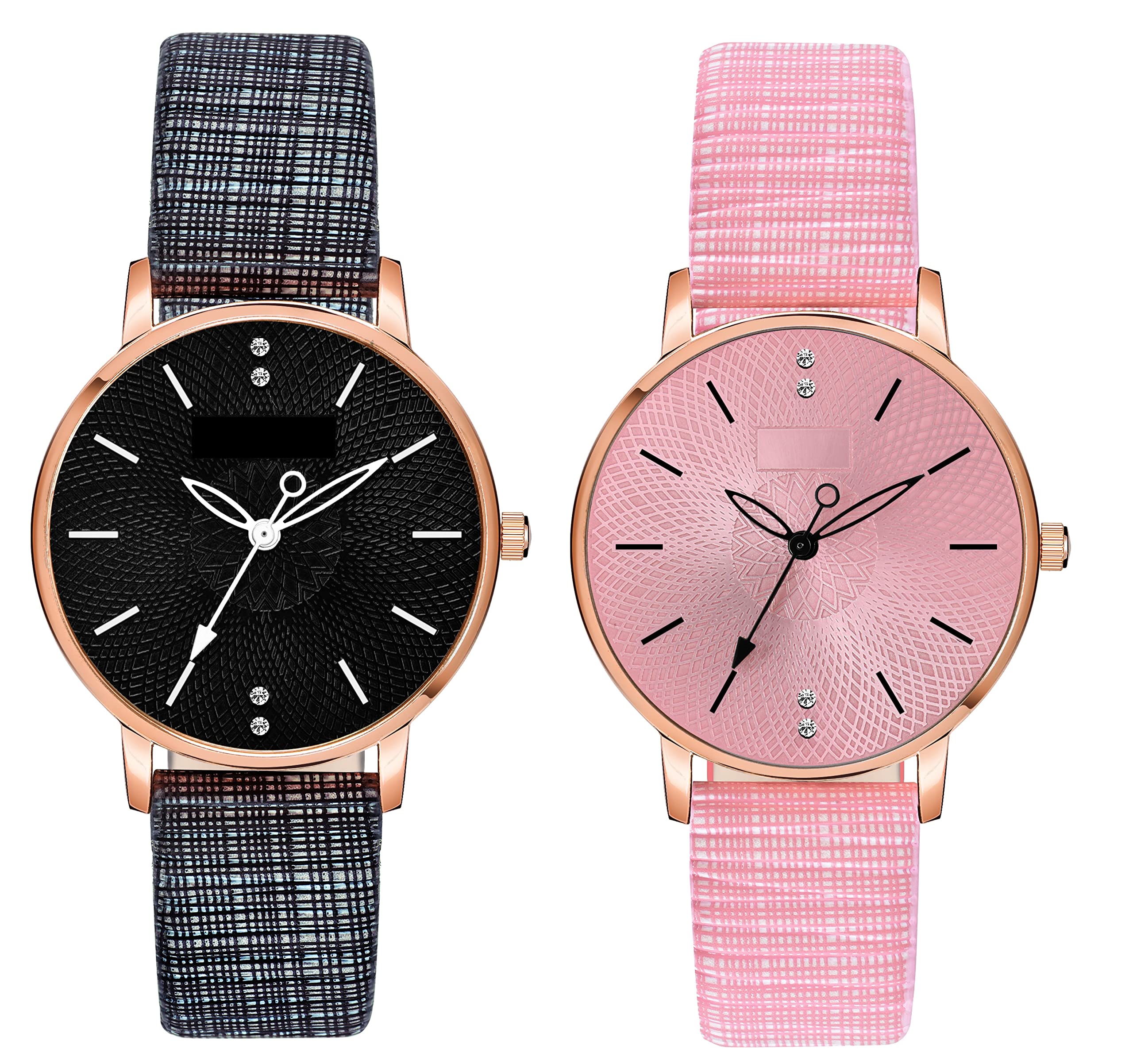 Xaliconi Designed Trending Multicolour Dial, Multicolour Belt Watch for Girls and Woman| Special for Birthday Gift Girls,Sister, Wife (Combo of 2) (Black-Pink) (B0BDX2YGPV) Amazon Price History, Amazon Price Tracker