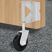 Vista 12 de Kit de ruedas de puerta con resorte para cercas de PVC de madera, rueda auxiliar resistente, rodillos de soporte para valla rodante al aire libre