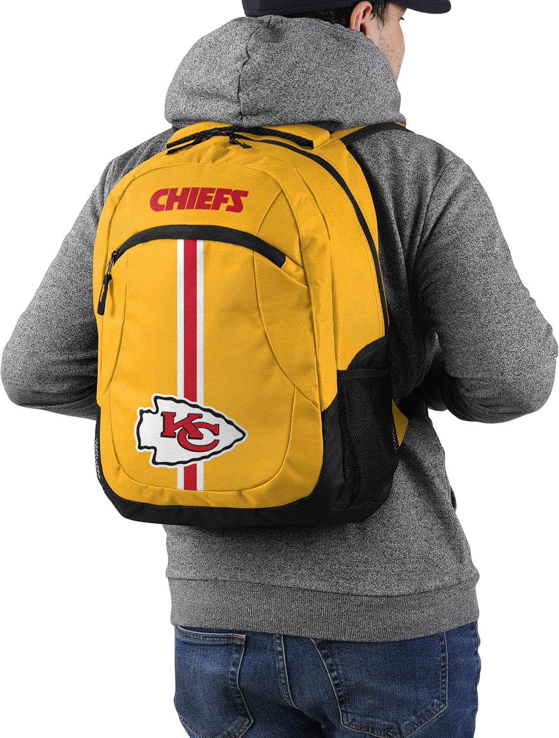 FOCO Kansas City Chiefs NFL Alternate Color Action Backpack - Yellow - Image 5