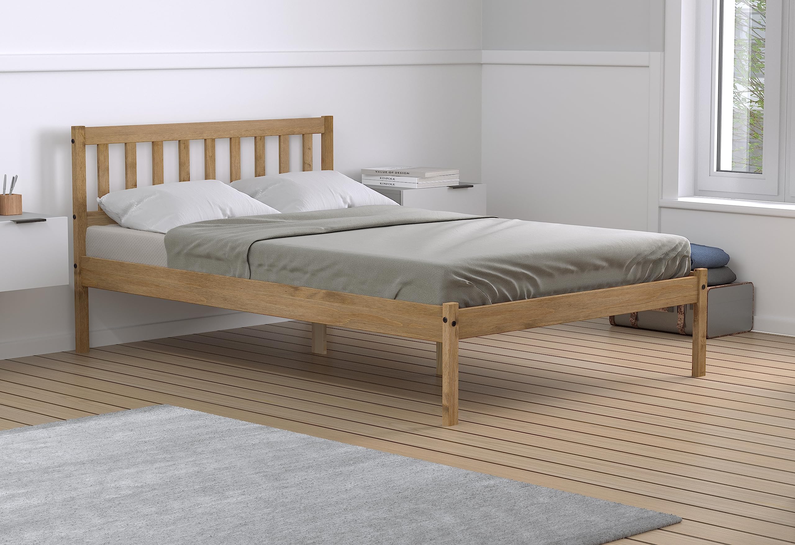 Birlea  Green Lisbon Wooden Bed, Sports Direct