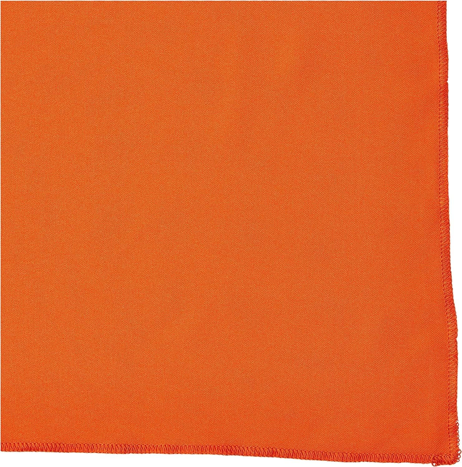 LA Linen Polyester Poplin Washable Rectangular Tablecloth, Stain and Wrinkle Resistant Table Cover 60x90, Fabric Table Cloth for Dinning, Kitchen, Party, Holiday 60 by 90-Inch, Orange