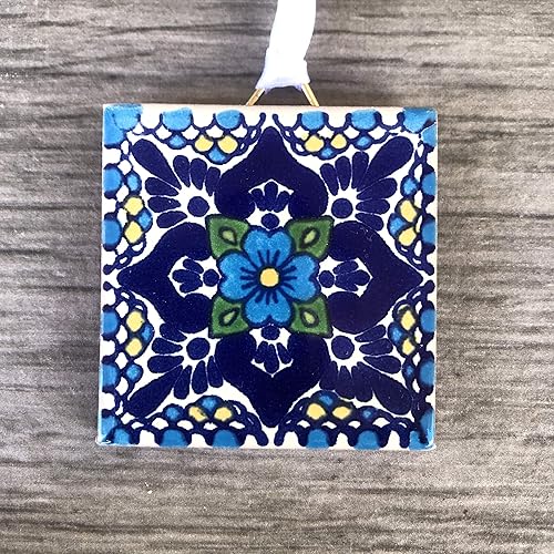 Miniatura 2 de Set of 3 Mexican Tile Christmas Ornaments