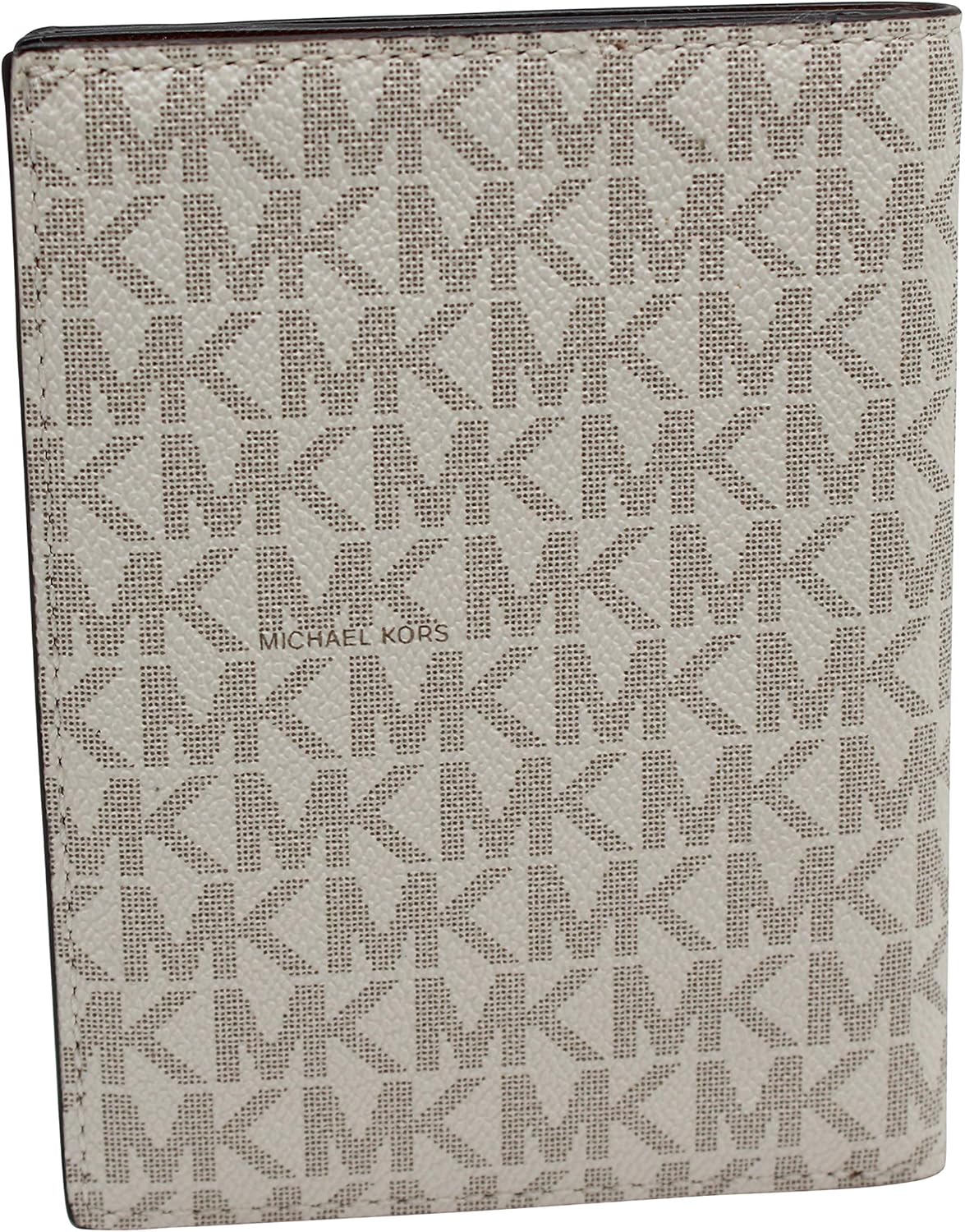  | Michael Kors Jet Set Travel Passport Holder Wallet Case Brown Signature | Passport Covers