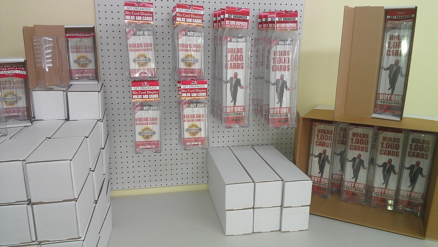 Professional Business Card Display (Wall Mounted or Desk Displayed) HOLDS 1,000 CARDS
