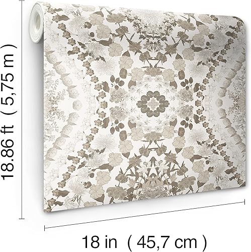 Miniatura 7 de Mr. Kate Papel tapiz de flores secas Kaleidoscope Peel and Stick, RMK12320RL, rosa, morado