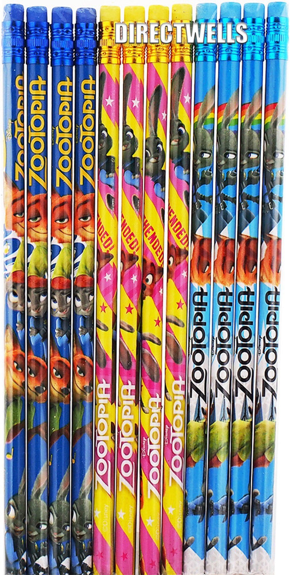 Disney Zootopia Authentic Licensed 12 Wood Pencils Pack