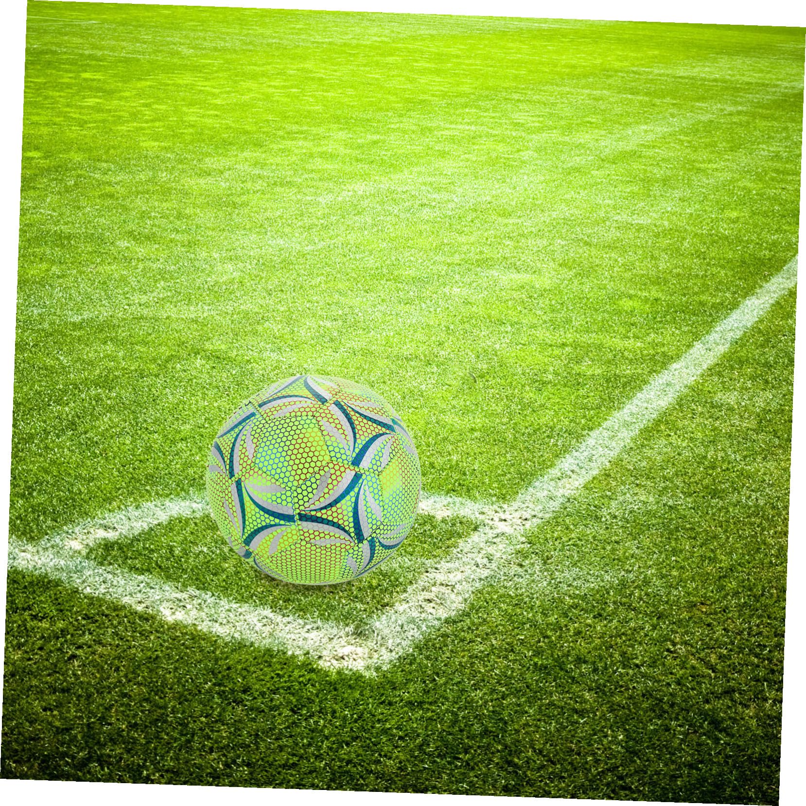 Alasum Balón de Fútbol Iluminado Brillante y Duradero Balón de Fútbol Que Brilla la Oscuridad Equipo de Entrenamiento para Adolescentes y Deportes y Fiestas