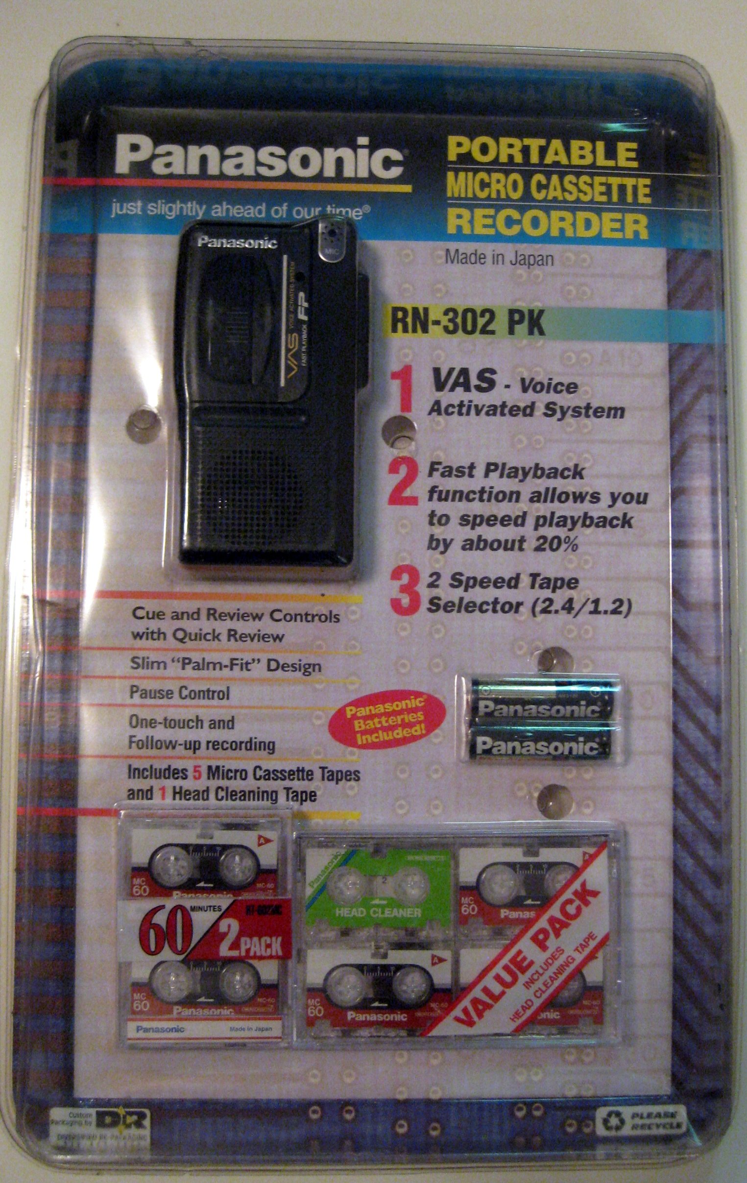 Amazon.com: Panasonic RN-302 Microcassette Voice Recorder w/ 5