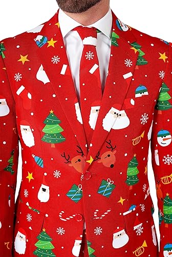 Miniatura 8 de Opposuits Men's Christmas Suit - Festive X-Mas Holiday Outfit - includes Blazer, Pants - Tie