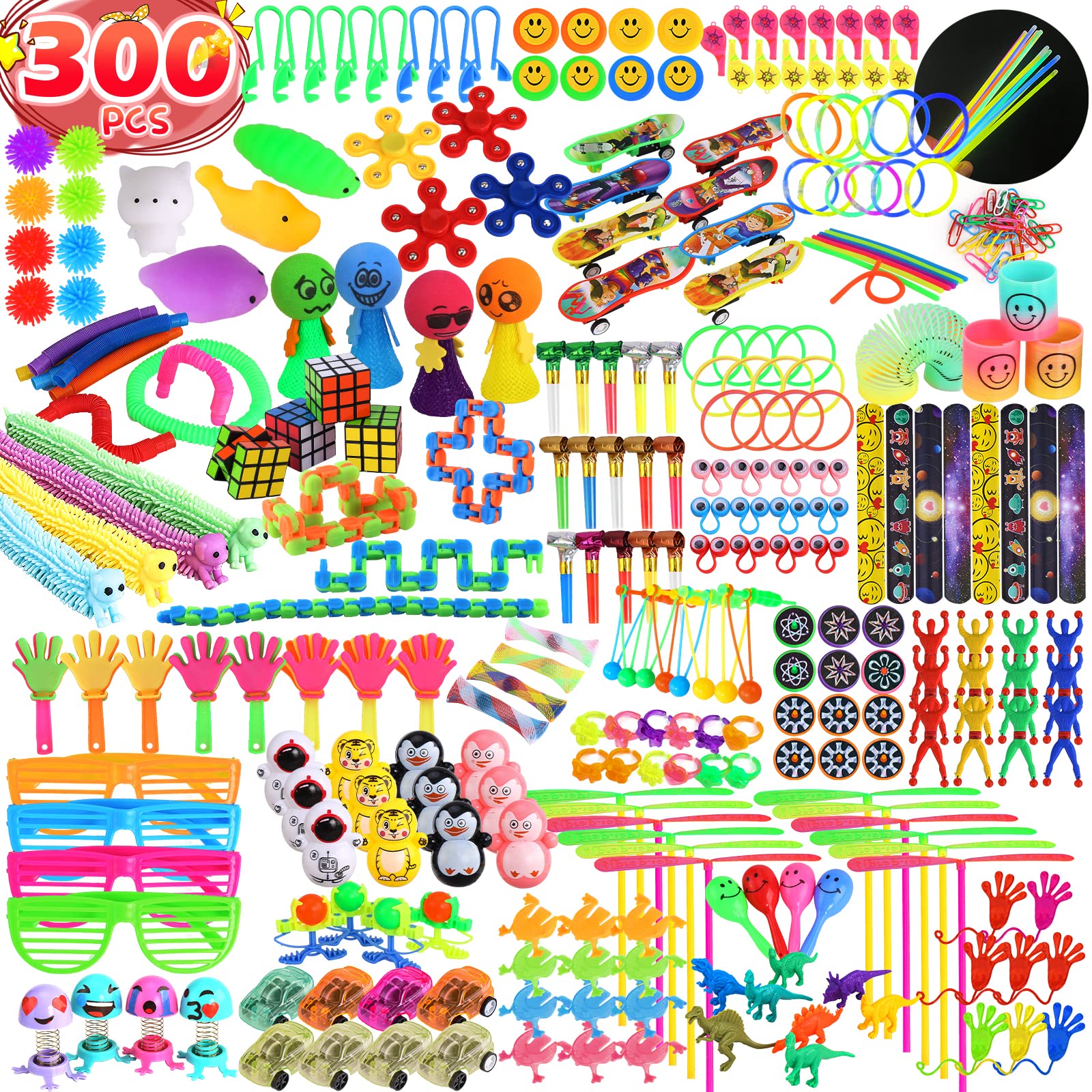 300 PCS Party Favors for Kids Classroom, Fidget Toys, Treasure Box Toys ...