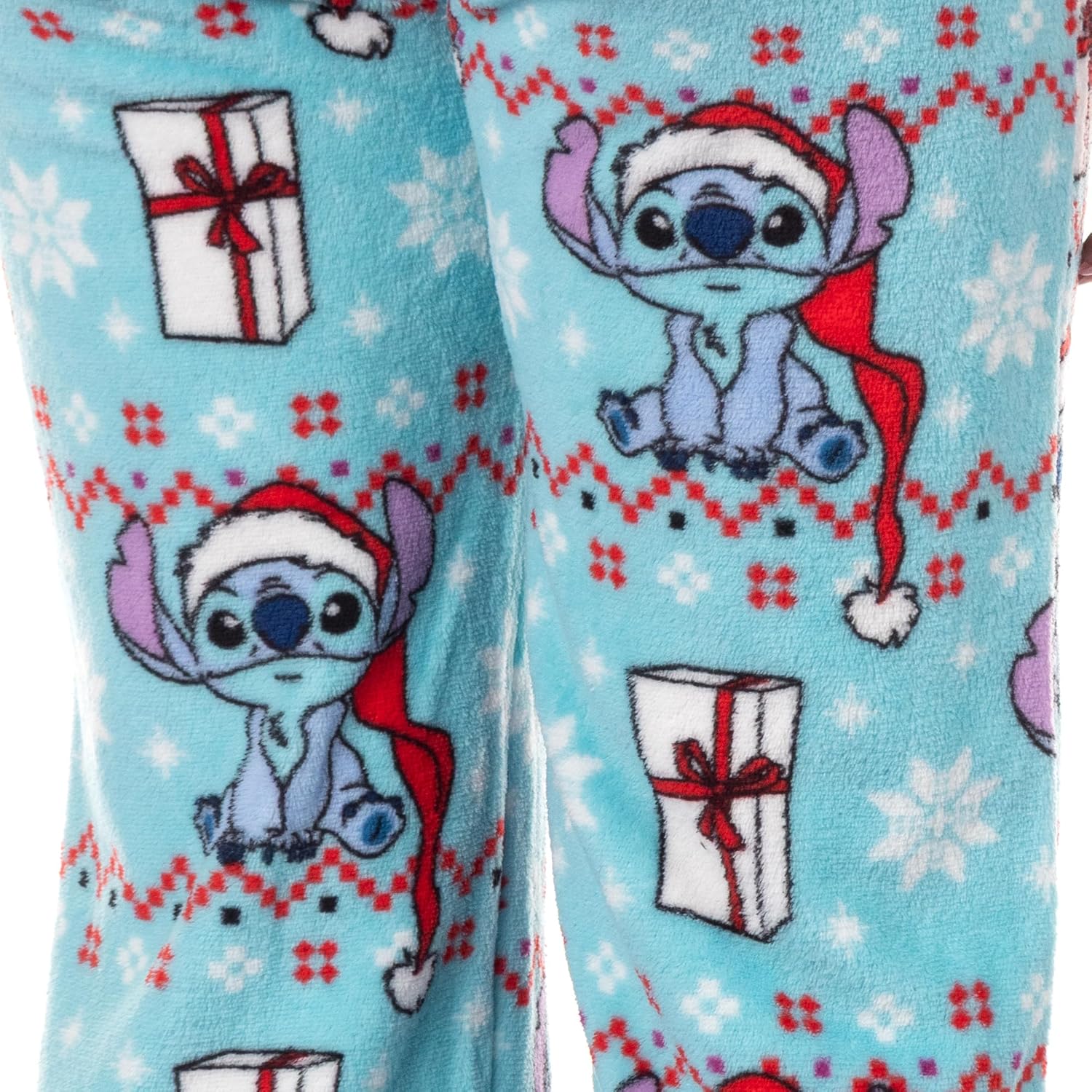 Disney Stitch Pajama Pants Women's Santa Hat Gifts and Snowflakes Lounge Bottoms Sleepwear - Image 5