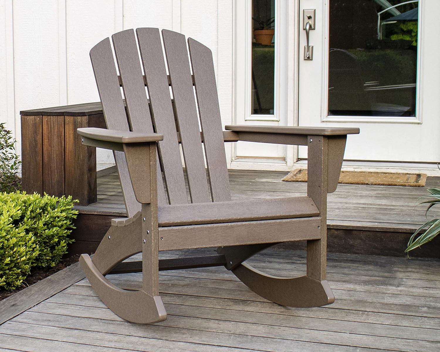 POLYWOOD® Nautical Adirondack Rocking Chair in Aruba