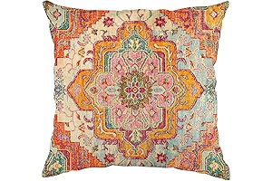16x16 Boho Style Pillow Covers with Vintage Carpet Patterns