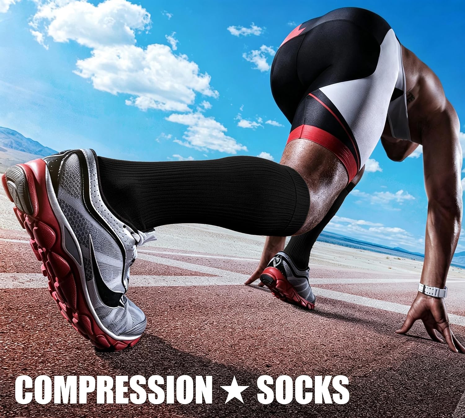 CHARMKING 3 Pairs Open Toe Compression Socks for Women & Men Circulation 15-20 mmHg is Best Support for All Day Wear