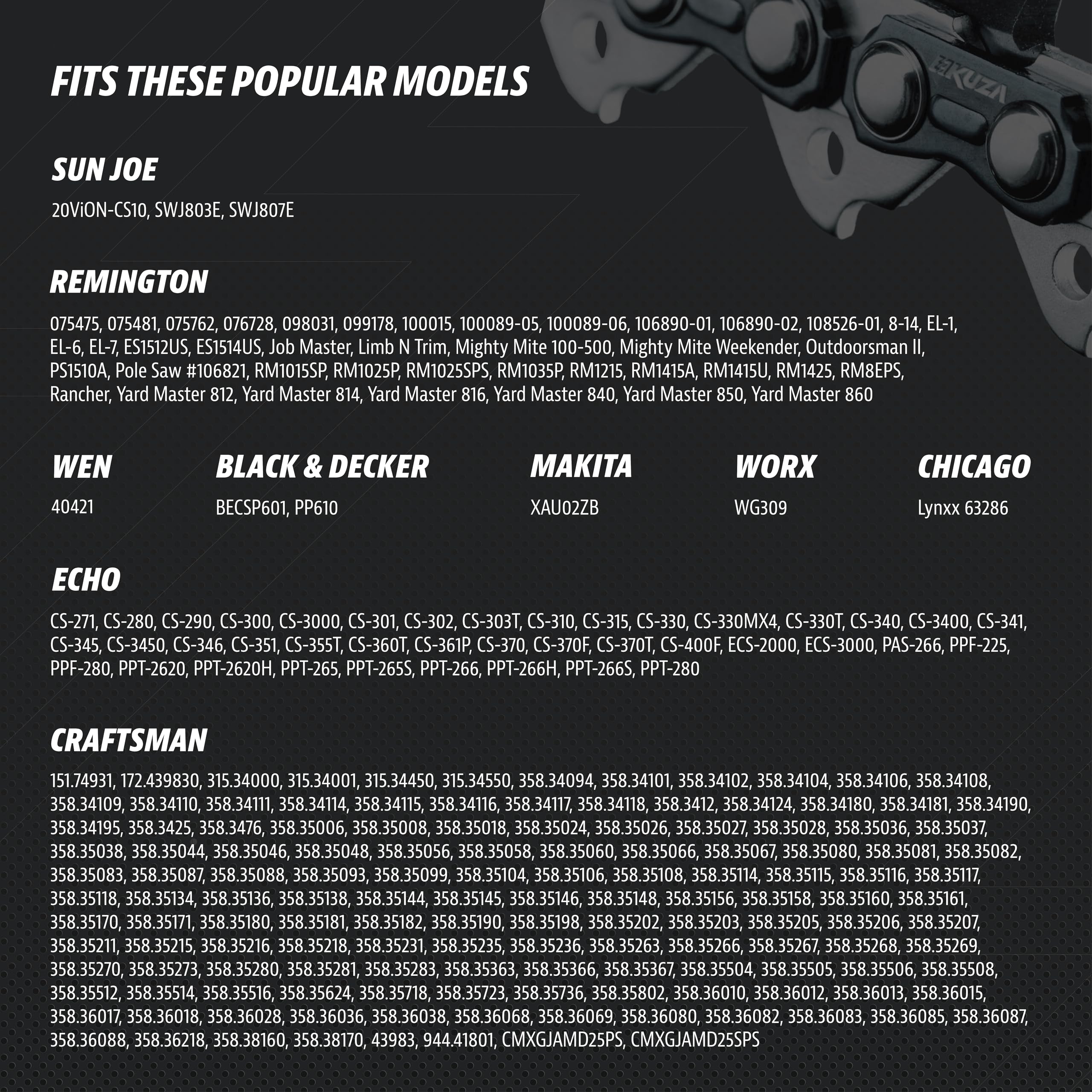Amazon.com : 10 Inch Chainsaw Chain 3/8