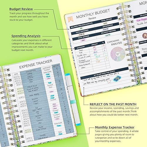 Miniatura 5 de Ospelelf Planificador de presupuesto - Libro de presupuesto con organizador de facturas y rastreador de gastos, planificador de presupuestolibro de