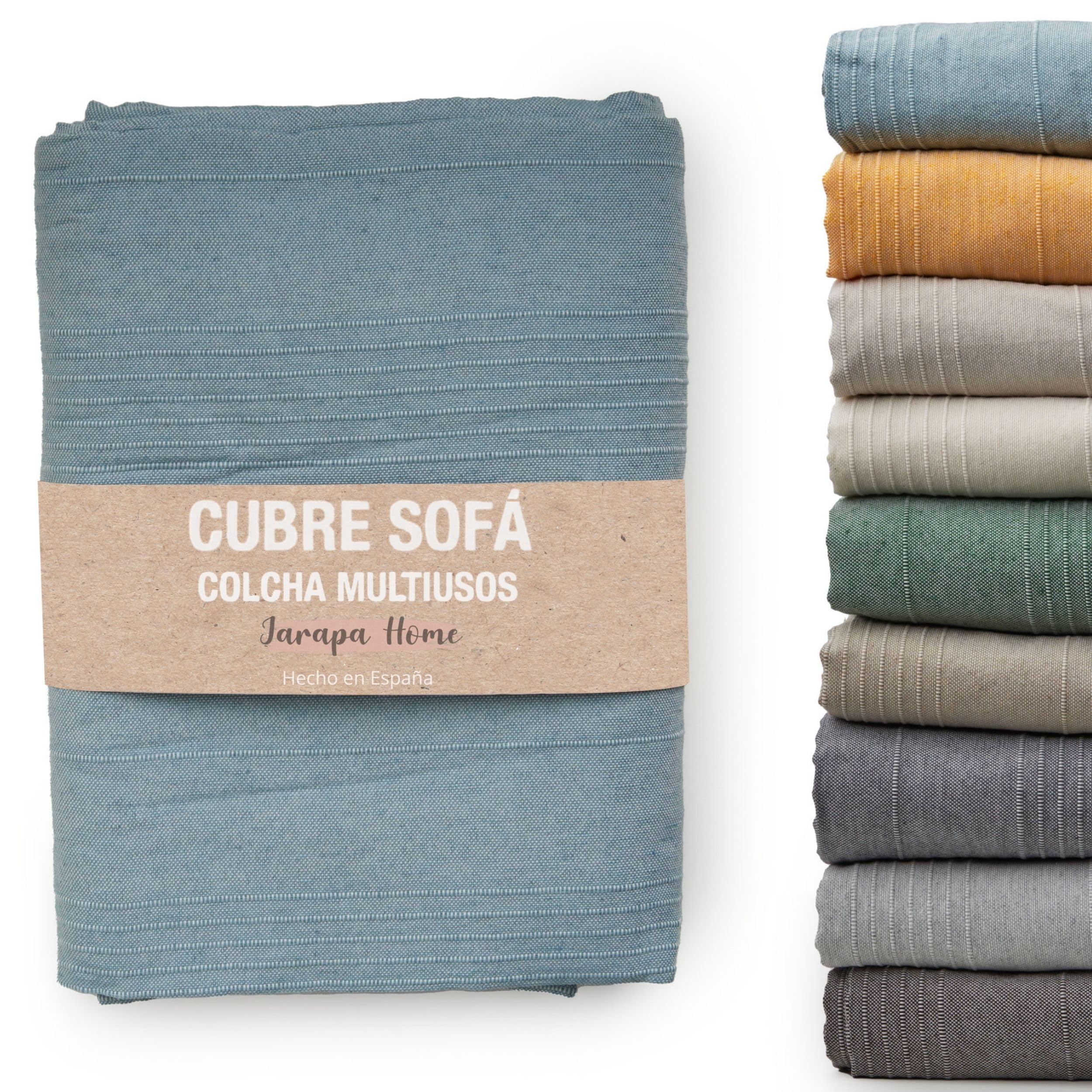 Colcha cama y colcha multiusos para sofás, colchas blancas. Plaid multiusos, cubre sofá, tejido resistente y de calidad, hecho en España. Colchas cama 150 modernas, 135, 90. (Azul, 230 x 280 cm)