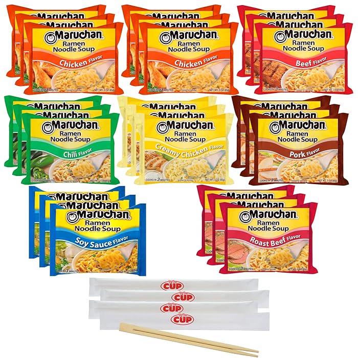 Buy Maruchan Ramen Noodle Soup Variety, 7 Flavors, 3 Ounce Single