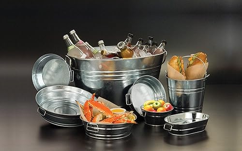 Miniatura 13 de American Metalcraft recipiente con manija lateral, 6 - pulgadas, Plateado, 1