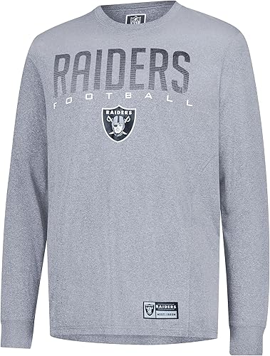 Miniatura 73 de Ultra Game Camiseta de manga larga oficial de la NFL para llevar el día del partido, para hombre Negro -,Gris Caliente Carbón,Gris