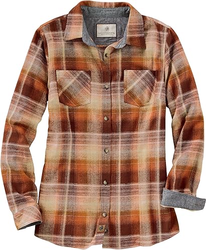 Legendary Whitetails Women’s Long Sleeve Plaid Flannel Button Up Shirt