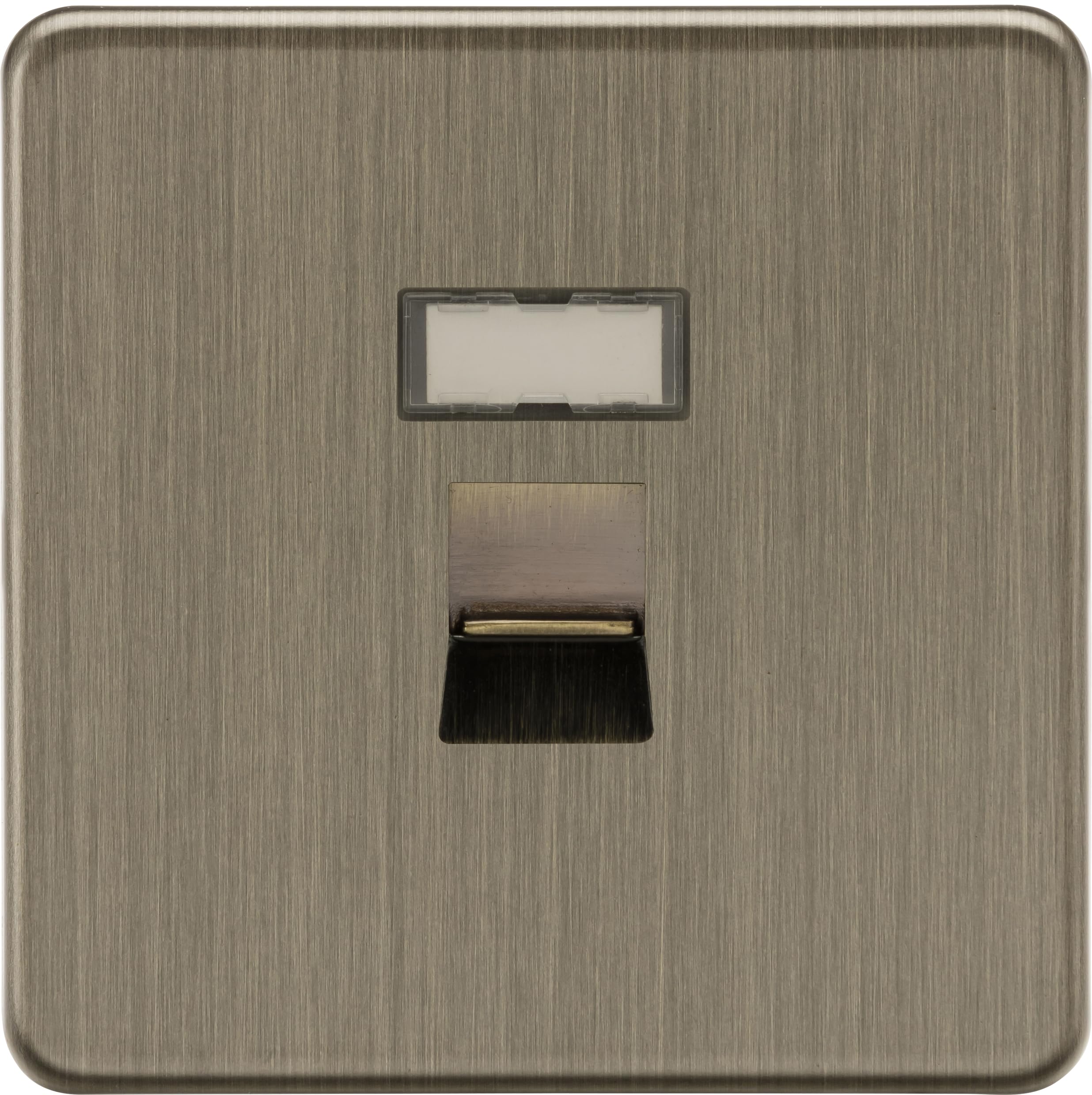 Knightsbridge RJ45 network outlet - Antique Brass