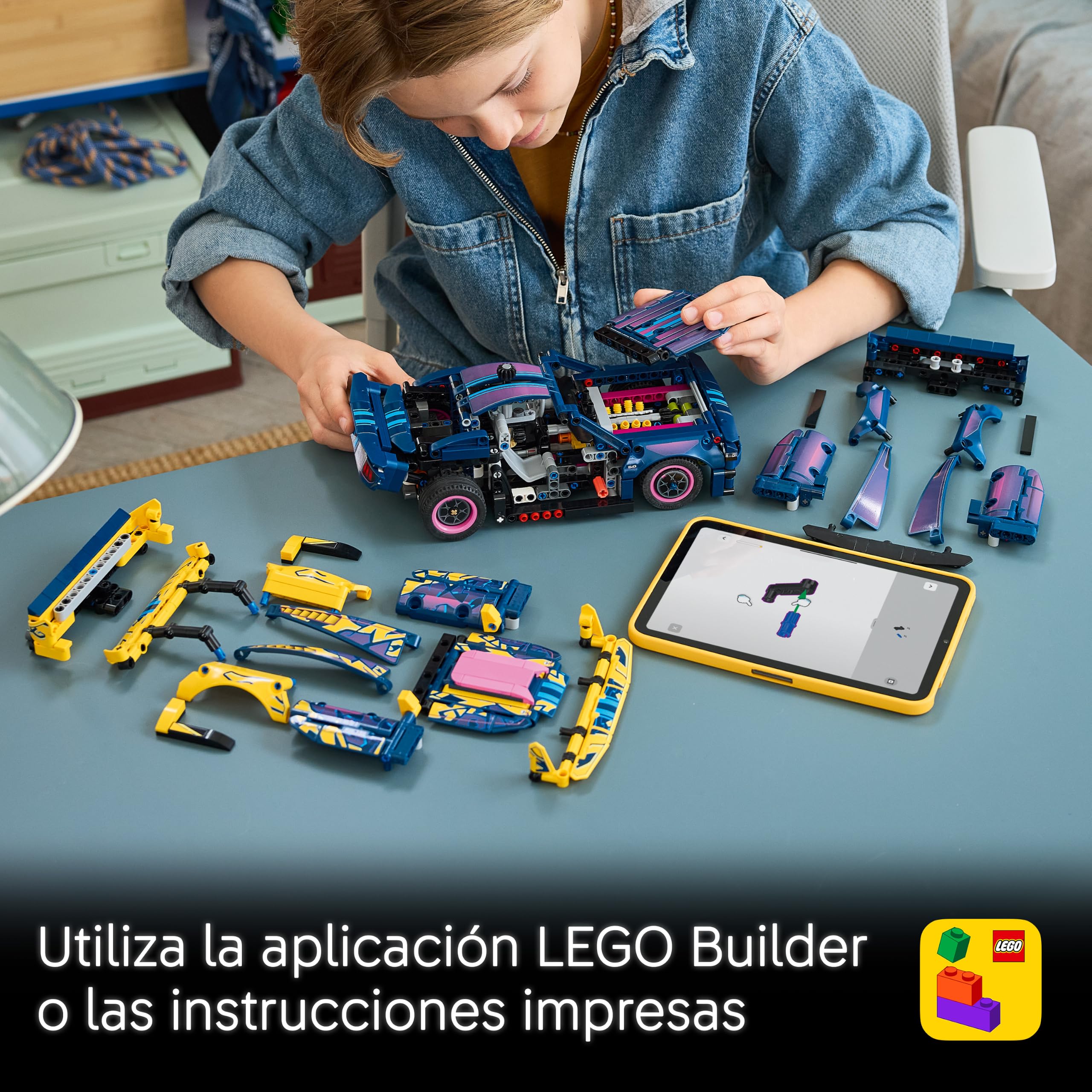 LEGO Technic Taller de Tuning: Coche Ford Mustang GT de Juguete – Kit de Maquetas con Motor V8, Dirección en la Parte Superior y Partes Intercambiables – Regalo para Niños de 10+ Años – 42236