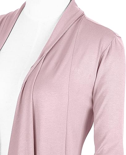 Miniatura 4 de Urban CoCo - Cárdigan de mujer con drapeado frontal abierto, manga larga y dobladillo irregular