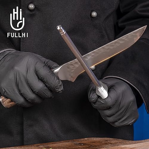 Miniatura 8 de FULLHI Juego de cuchillos de chef de carnicero de 17 piezas, juego de cuchillos japoneses de acero inoxidable 13 piezas, con bolsa de cuchillos