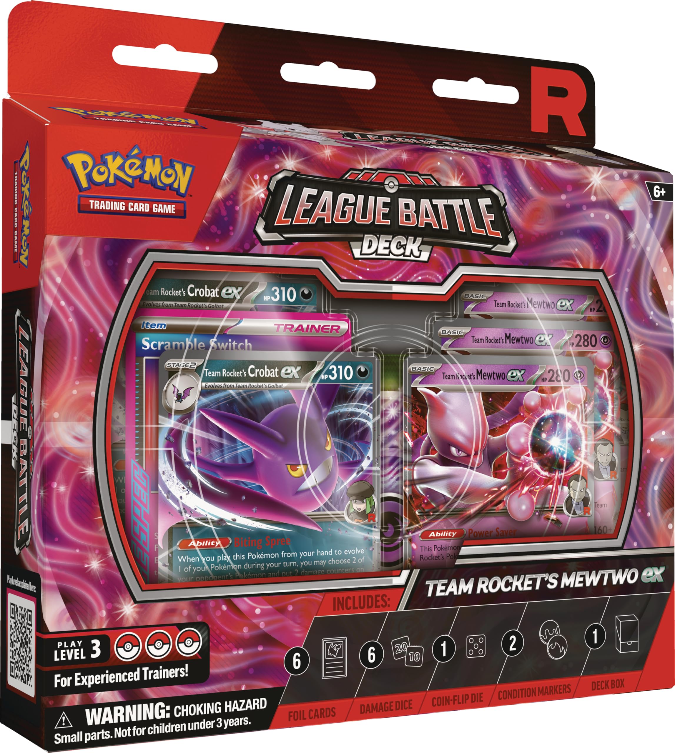 Pokémon TCG: Team Rocket’s Mewtwo ex Deck de Batalla de la Liga (1 mazo de 60 Cartas Listo para Jugar)