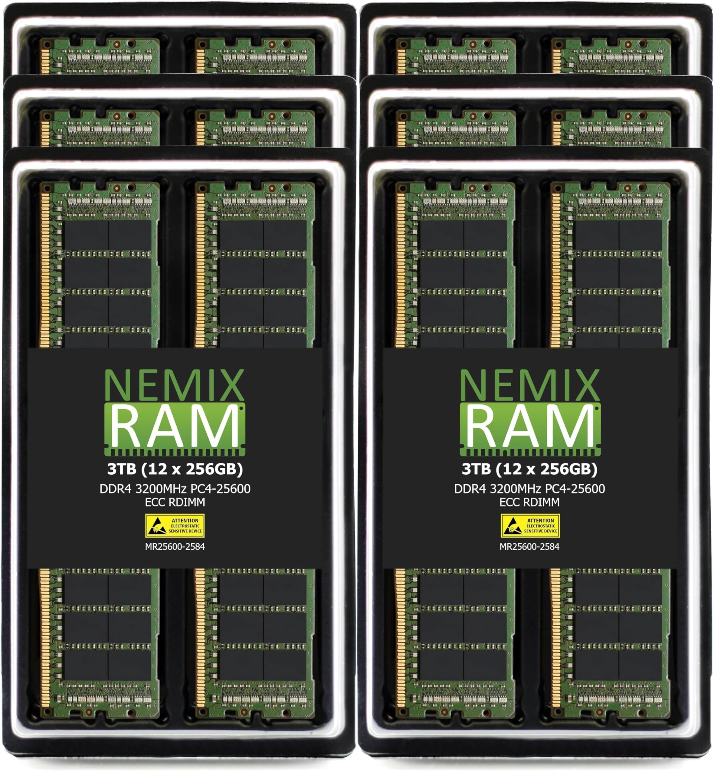 A-Tech 256GB (4x64GB) 2S2Rx4 (4Rx4 3DS) PC4-21300R DDR4 2666 MHz ECC