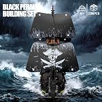 Ensembles Pirate Ship Building avec lumières,MOC noir Pearl Navires Bâtiment Blocs pour adultes,Pirate Boat Building Toys,Collectible pour la décoration maison, Cadeau d'anniversaire de Noël pour les garçons 8-14(2288Pcs)