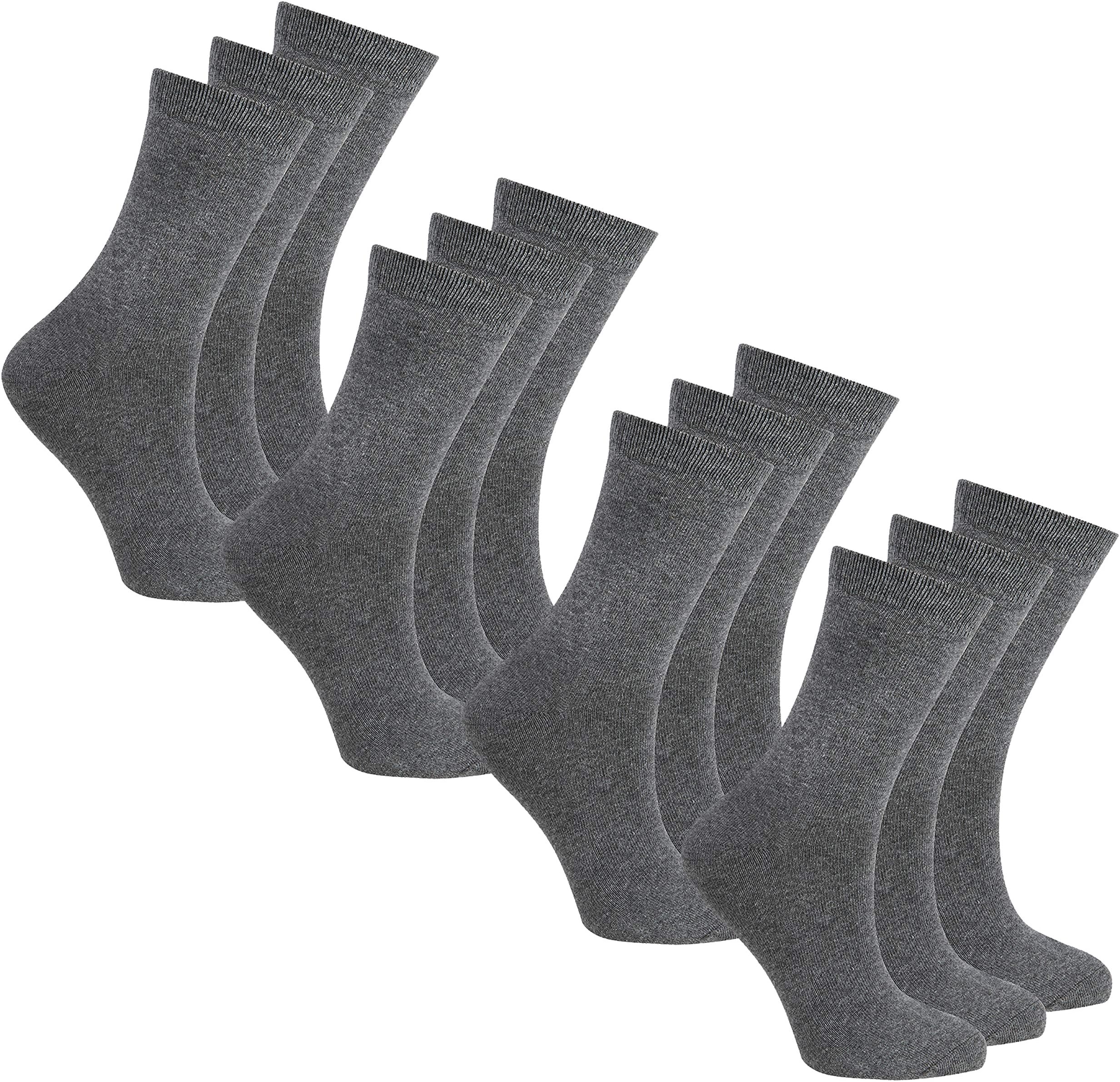 BAY6 6 or 12 Pairs Kids Back To School Plain Uniform Socks Multibuy Big Sale