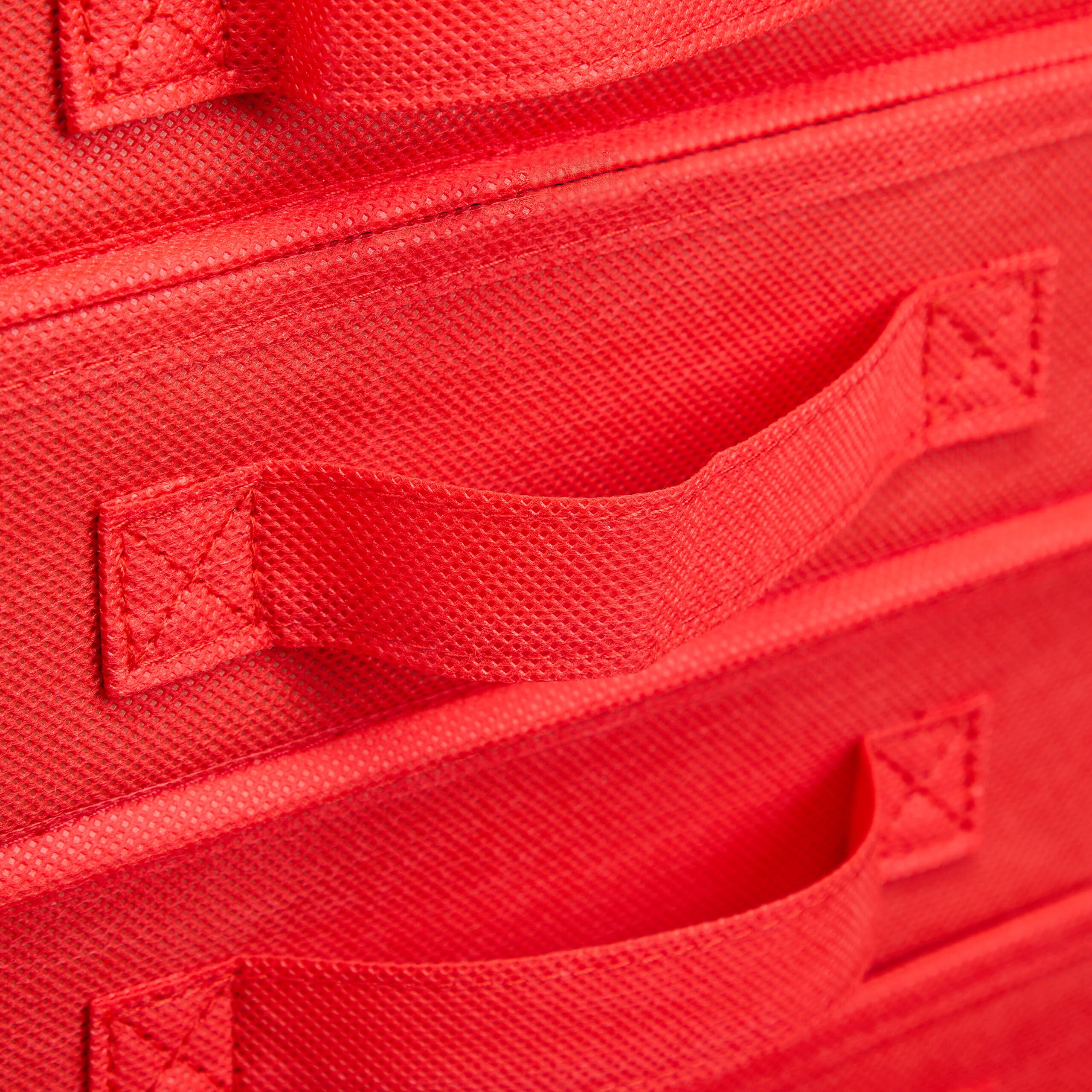 Relaxdays Scatola per Palline di Natale, Borsa Porta Palle, Addobbi Natalizi, 128 Scomparti, 30,5x62x30,5 cm, Rosso Nero