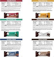 Vista 7 de NuGo Caja variada oscura: pretzel, chispas de chocolate, chispas de chocolate con menta, moca, taza de mantequilla de maní y almendras, 0.43-0.47 oz