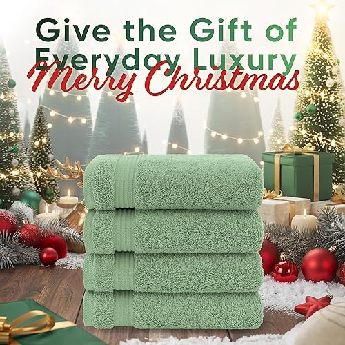 Vista 222 de American Veteran Towel, Juego de 4 toallas de mano para baño, juego de toallas de mano turcas 100% algodón, toallas de mano suaves, toallas de mano