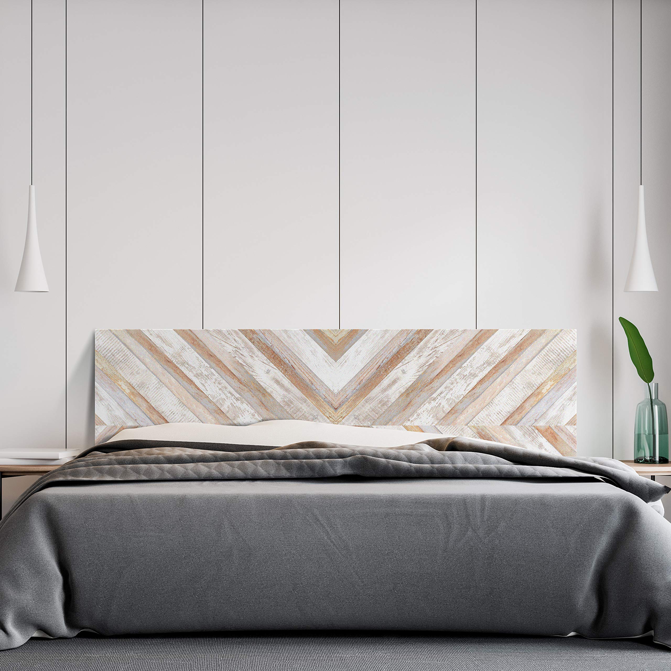MEGADECOR Cabecero Rígido Espumado para Cama de PVC 5mm Decorativo Económico. Modelo - Arrowtown (150x60cm, Modelo 4) La impresión Directa UVI | Ligero y Robusto
