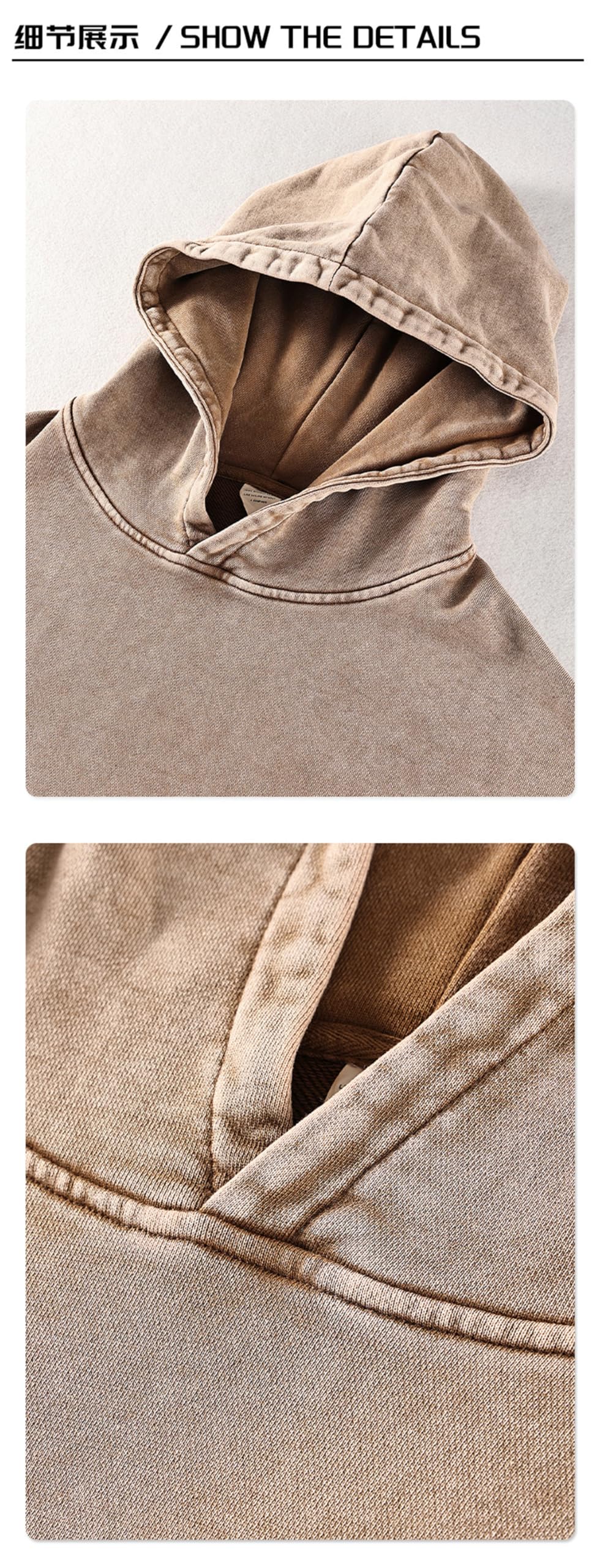 Generisch Bluza z kapturem oversized dla kobiet, vintage, bluza z kapturem, dla par, vintage, dla mężczyzn i kobiet, na jesień i zimę