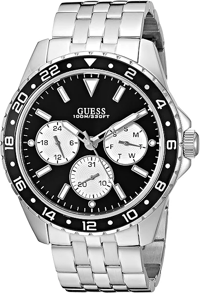 Guess Men's Analog Watch with Stainless Steel Strap