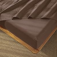 Vista 34 de MooMee Sábana bajera ajustable de solo 100% algodón lavado con textura parecida al lino, transpirable, duradera, suave, cómoda, bolsillo profundo