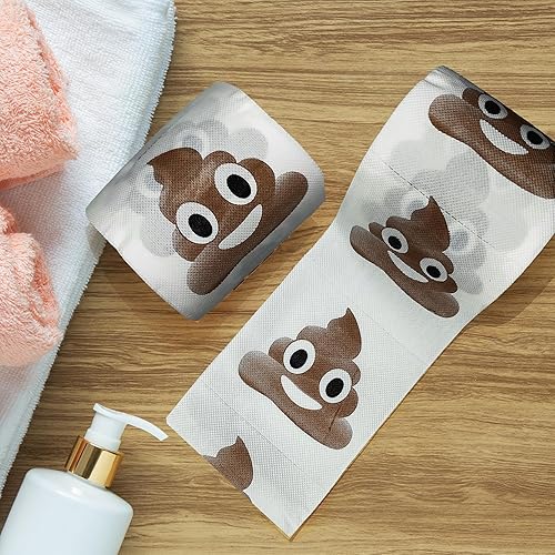 Miniatura 5 de Poop - Decoraciones de feliz cumpleaños para mujeres, hombres, ella, él, 3 capas, 150 hojas, rollo de papel higiénico novedoso, papel higiénico