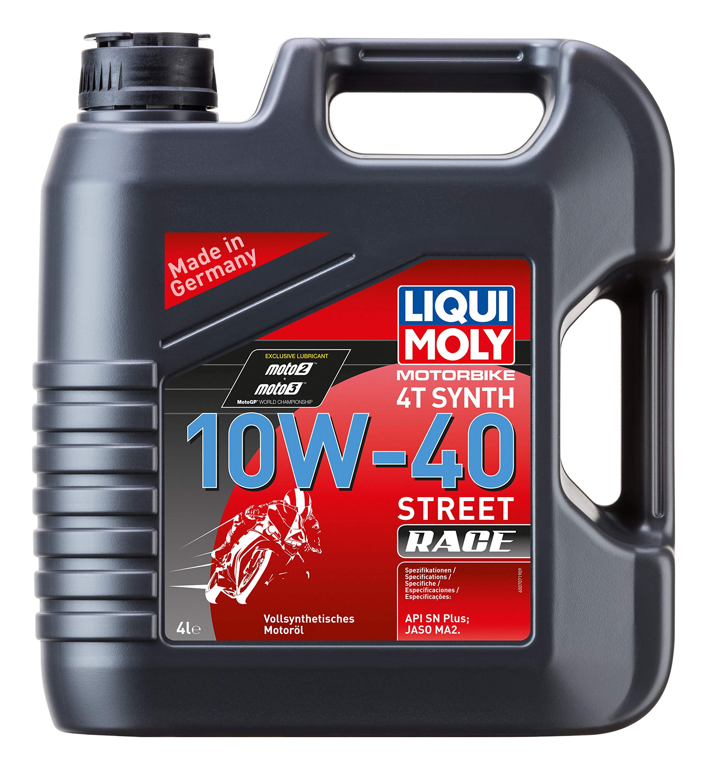 LIQUI MOLY Motorbike 4T Synth 10W-40 Street Race | 4 L | Aceite de 4 tiempos de motocicleta | 20754