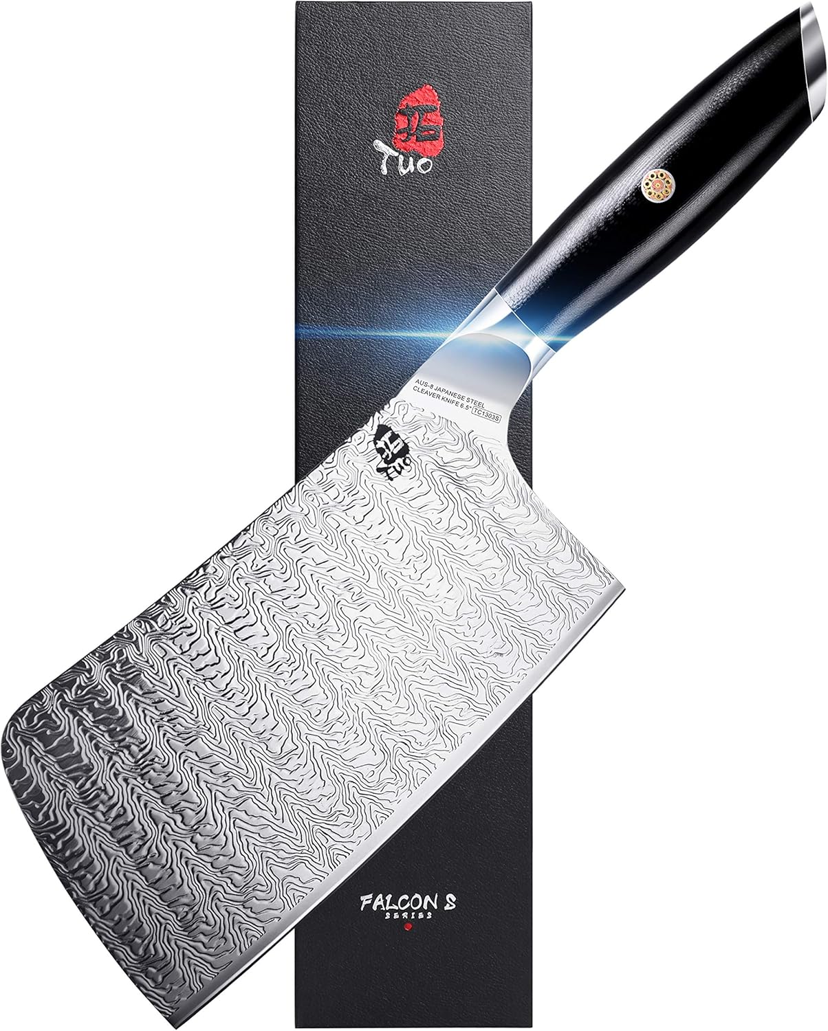 TUO Chopper Knife 6inch Chinese Chopping Knife Butcher Cleaver