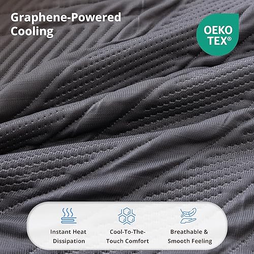 Miniatura 4 de Colchón firme tamaño King de 14 pulgadas en una caja, colchón King de espuma viscoelástica de cobre con funda de enfriamiento de grafeno, cama firme