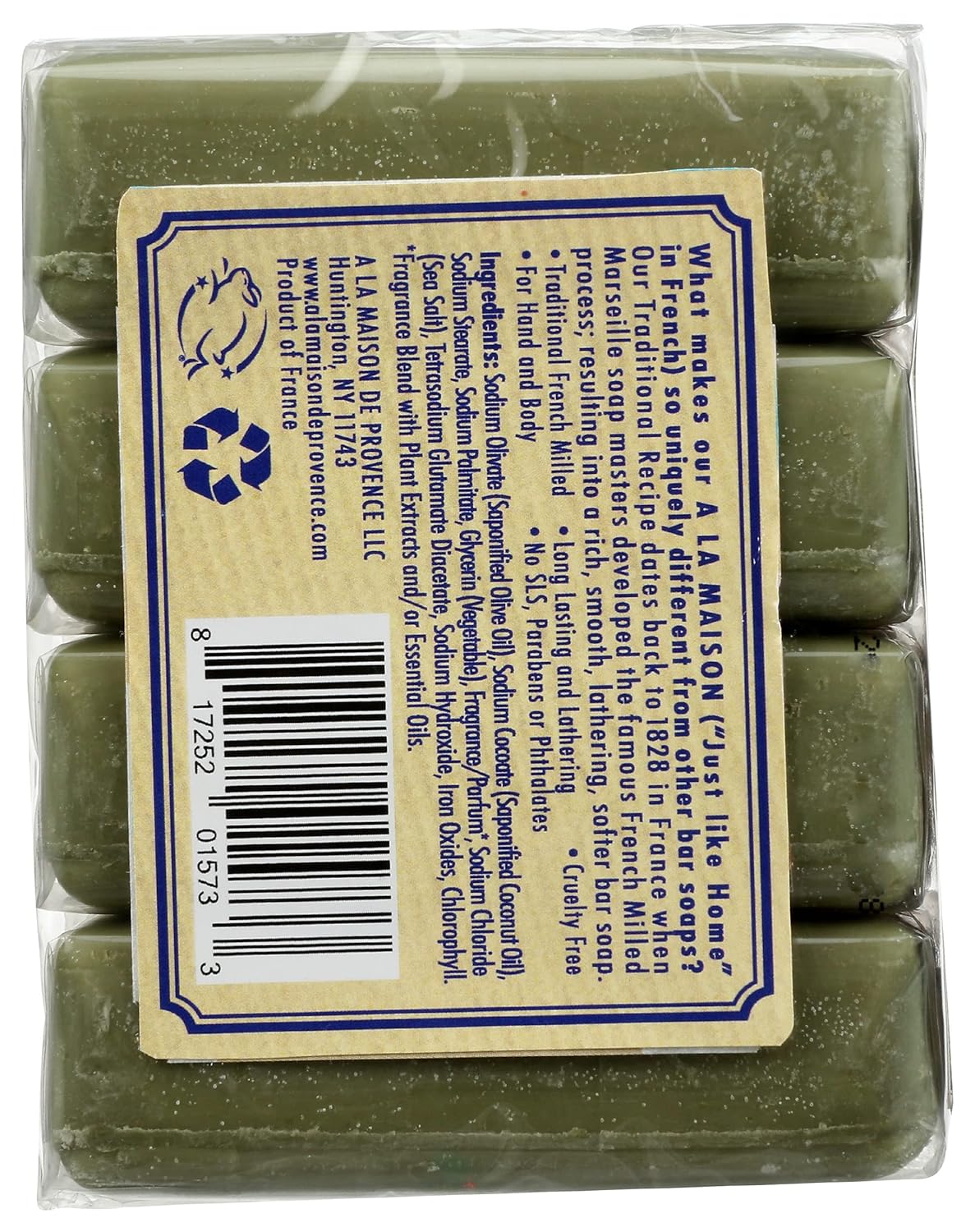 A LA MAISON Lavender Rosemary Olive Oil Bar Soap - Triple French Milled Natural Moisturizing Hand Soap Bar (4 Bars of Soap, 3.5 oz) - Image 3