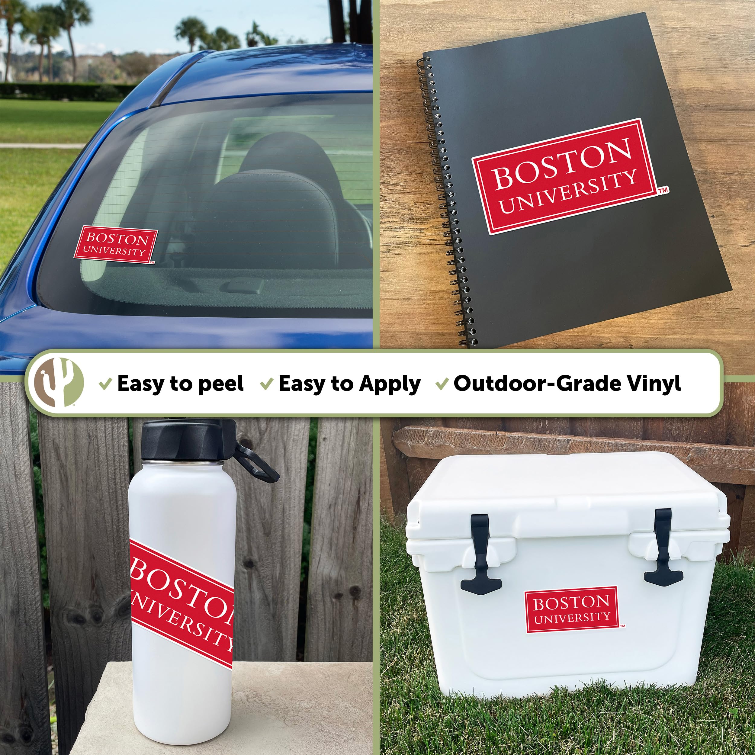 Boston University Official Vinyl Decal Sticker - 14 Inch, For Laptop, Car, Water Bottle, Scrapbook - View #9