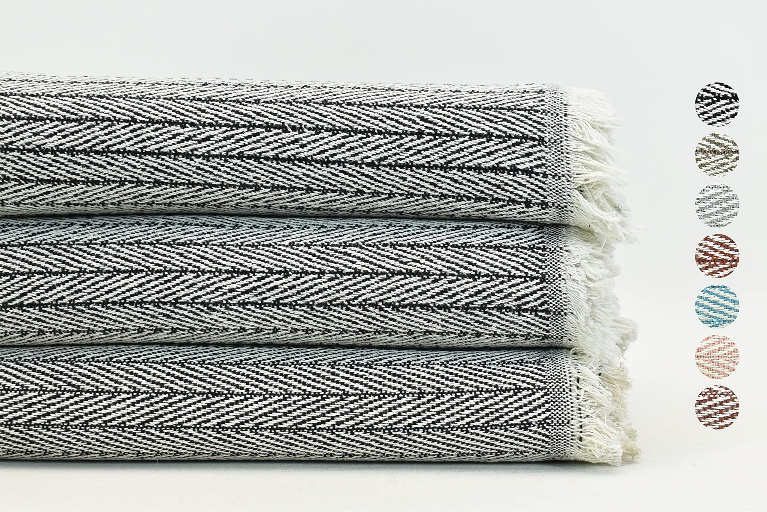 Slipcover for Sofa, Turkish Blanket, Monogrammed Blanket, Free Embroidery, Sofa Cover, Couch Blanket, 48 x 56 inches Balıksırtı kö (Black)