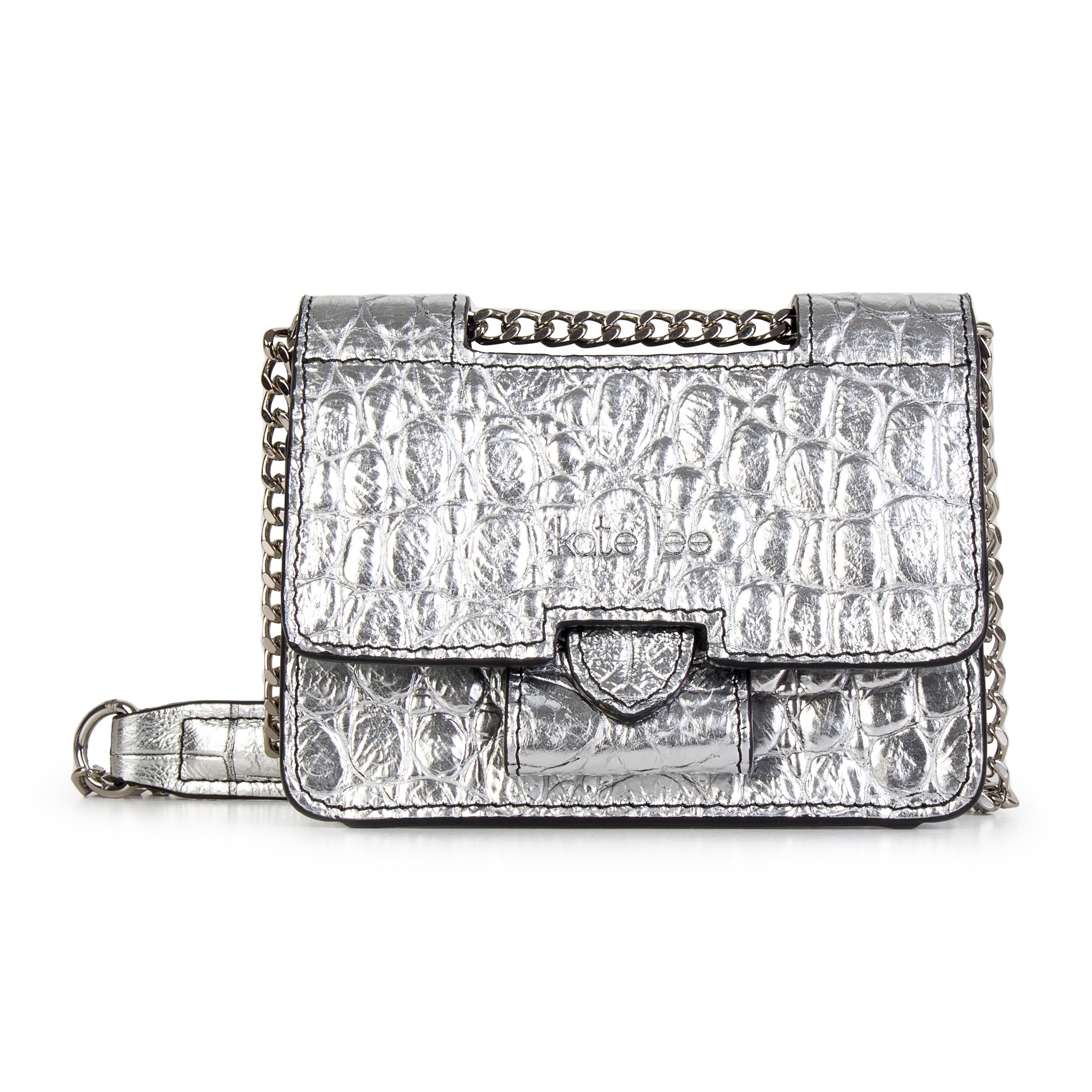 Kate Lee Women's Bag Mini Tiny Ophelia Cro Silver Crossbody